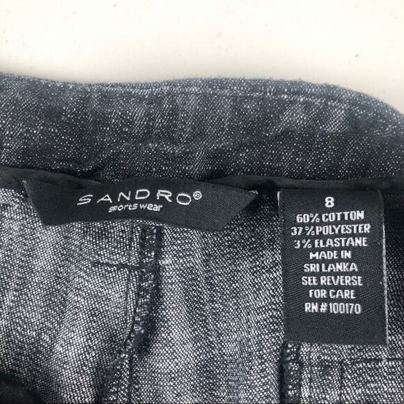 Sandro black/gray cropped pants 8 - Picture 7 of 9